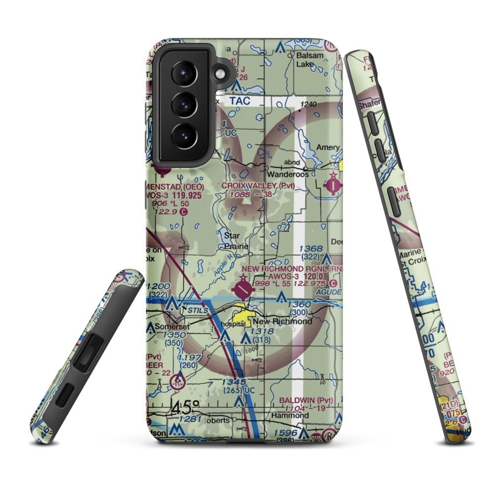 Danielson Field Airport (1WN3) VFR Sectional Samsung Phone Case Samsung Galaxy S21 FE model shown