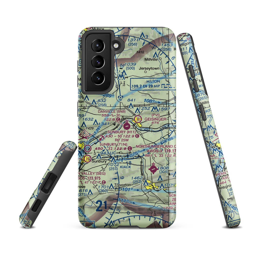 Danville Airport (8N8) VFR Sectional Samsung Phone Case Samsung Galaxy S21 FE model shown