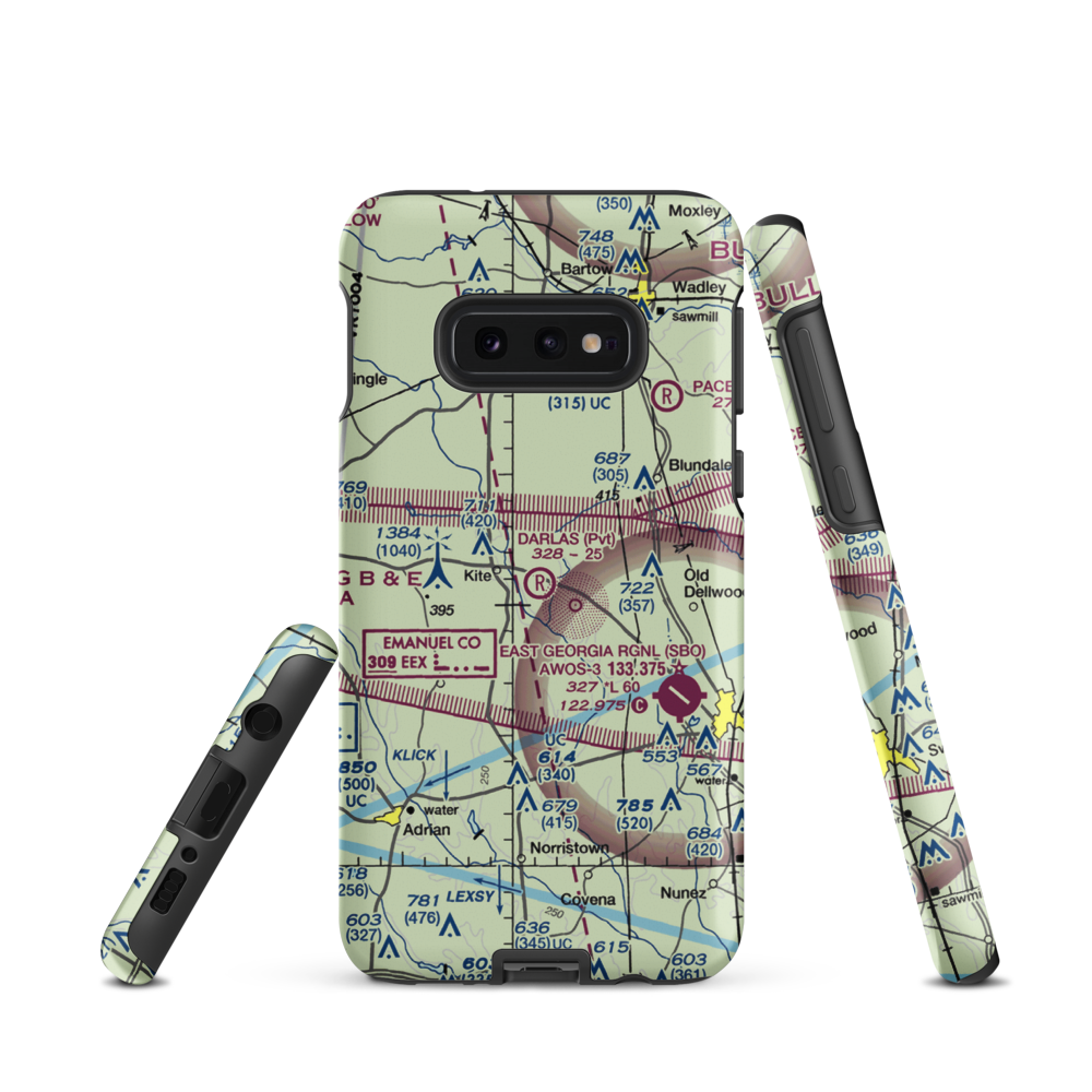 Darla's Airport (15GA) VFR Sectional Samsung Phone Case Samsung Galaxy S10e model shown