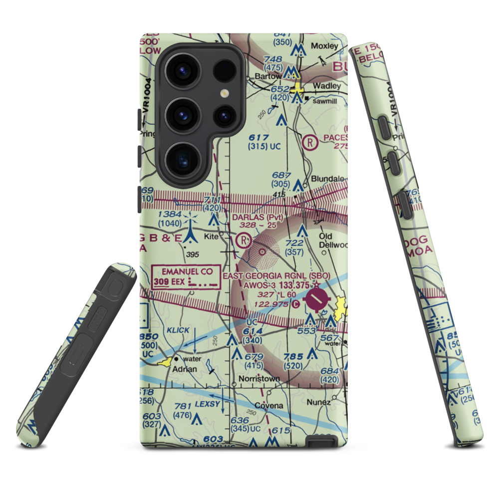 Darla's Airport (15GA) VFR Sectional Samsung Phone Case Samsung Galaxy S23 Ultra model shown