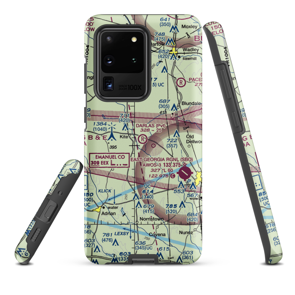 Darla's Airport (15GA) VFR Sectional Samsung Phone Case Samsung Galaxy S20 Ultra model shown