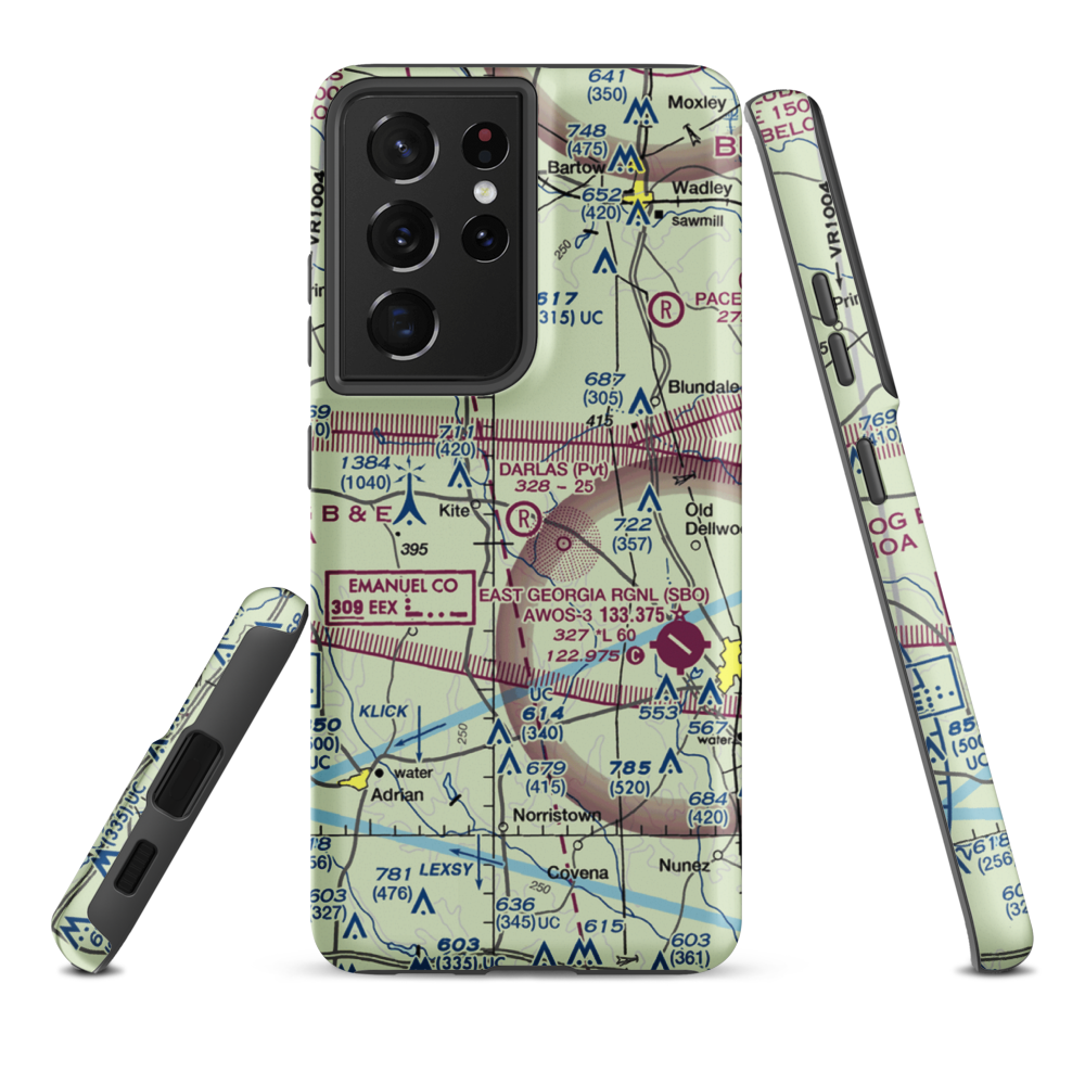 Darla's Airport (15GA) VFR Sectional Samsung Phone Case Samsung Galaxy S21 Ultra model shown