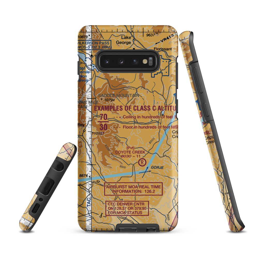 Dave Nash Ranch Airport (7CO1) VFR Sectional Samsung Phone Case Samsung Galaxy S10 Plus model shown