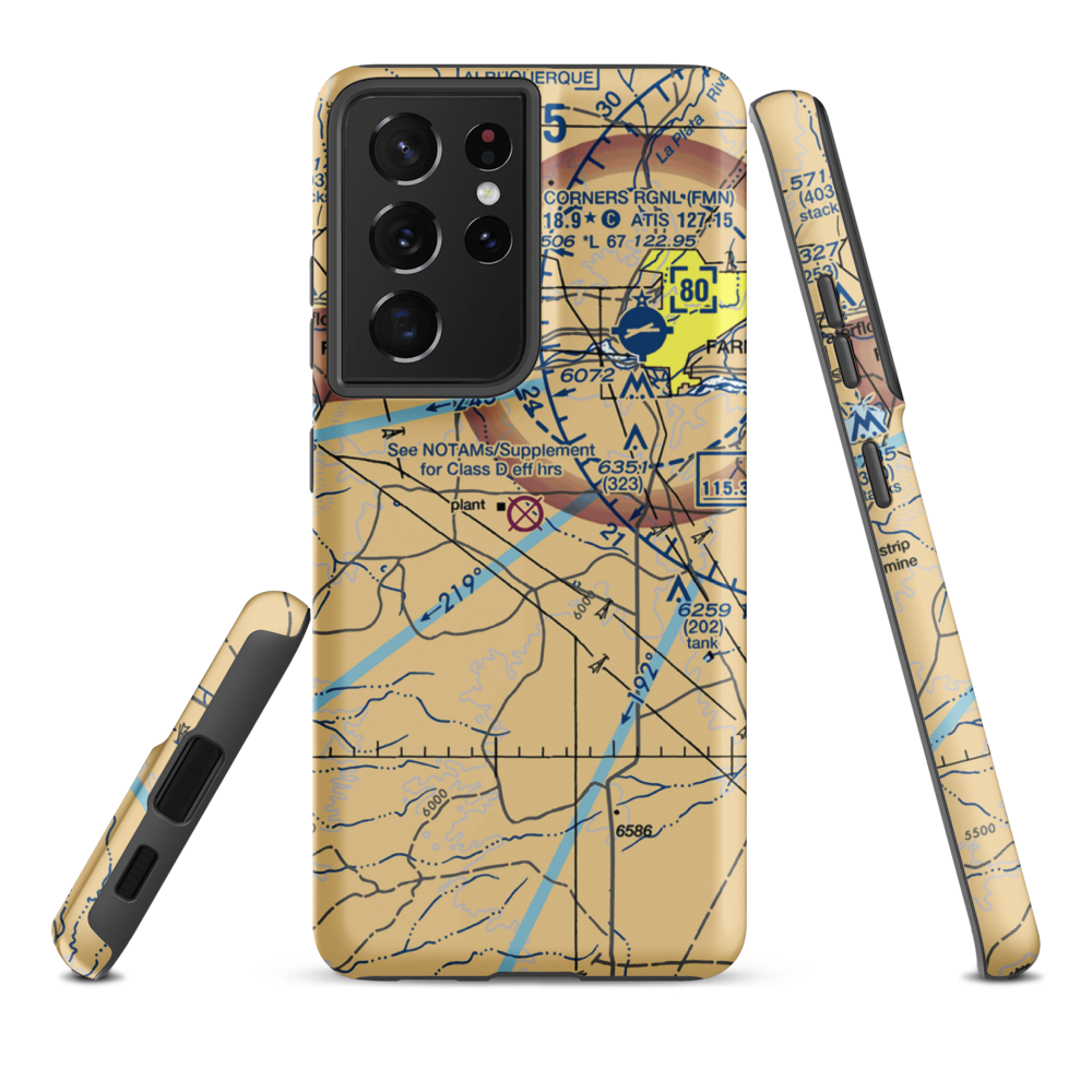 Davenport Airport (NM39) VFR Sectional Samsung Phone Case Samsung Galaxy S21 Ultra model shown