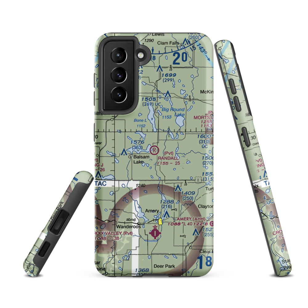 David Randall Airport (4WN5) VFR Sectional Samsung Phone Case Samsung Galaxy S21 FE model shown