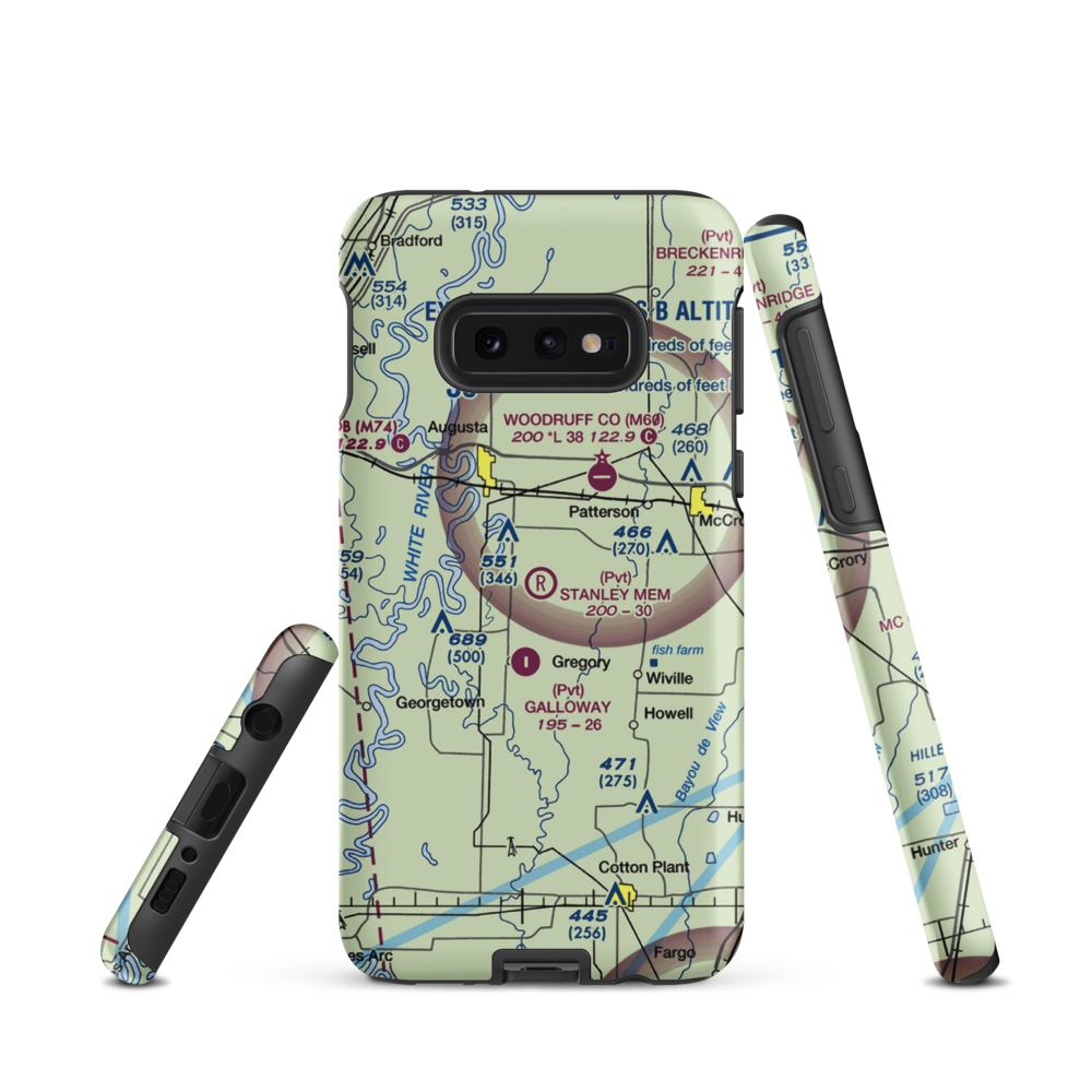 David Stanley Memorial Airport (36AR) VFR Sectional Samsung Phone Case Samsung Galaxy S10e model shown
