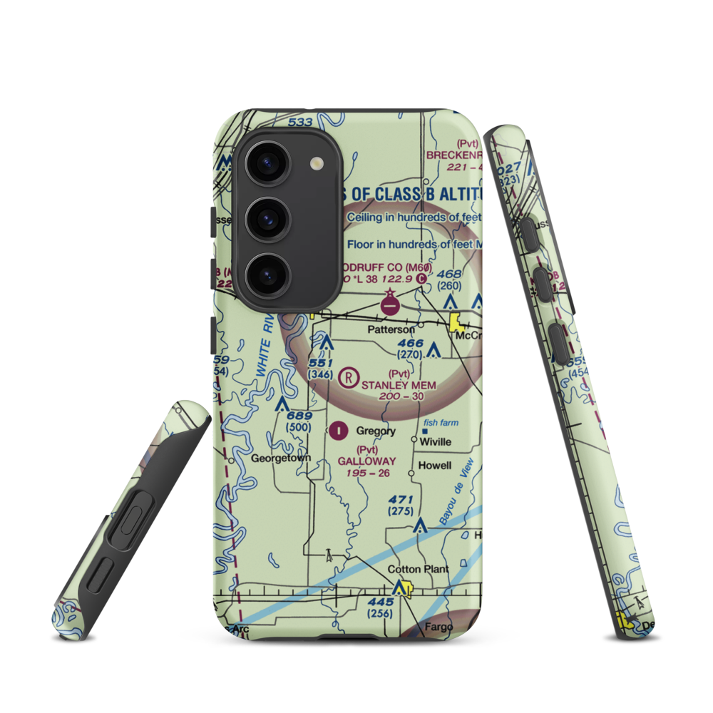 David Stanley Memorial Airport (36AR) VFR Sectional Samsung Phone Case Samsung Galaxy S23 model shown