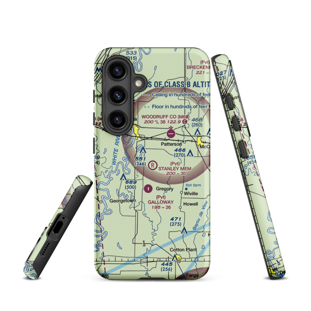 David Stanley Memorial Airport (36AR) VFR Sectional Samsung Phone Case Samsung Galaxy S24 model shown
