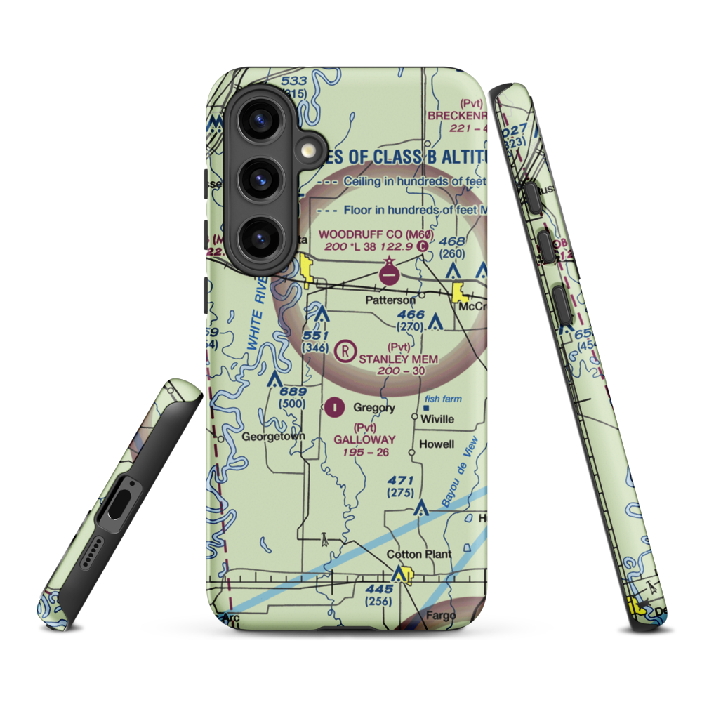 David Stanley Memorial Airport (36AR) VFR Sectional Samsung Phone Case Samsung Galaxy S24 Plus model shown