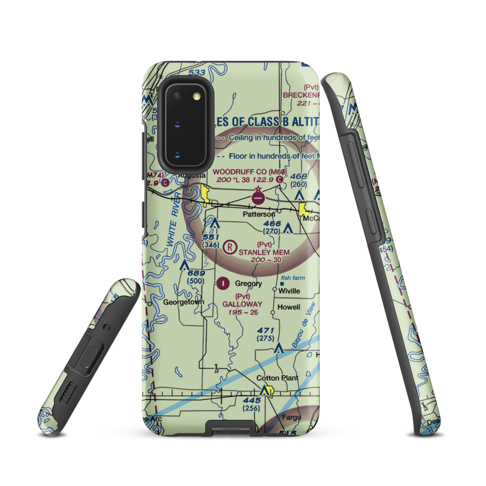 David Stanley Memorial Airport (36AR) VFR Sectional Samsung Phone Case Samsung Galaxy S20 model shown