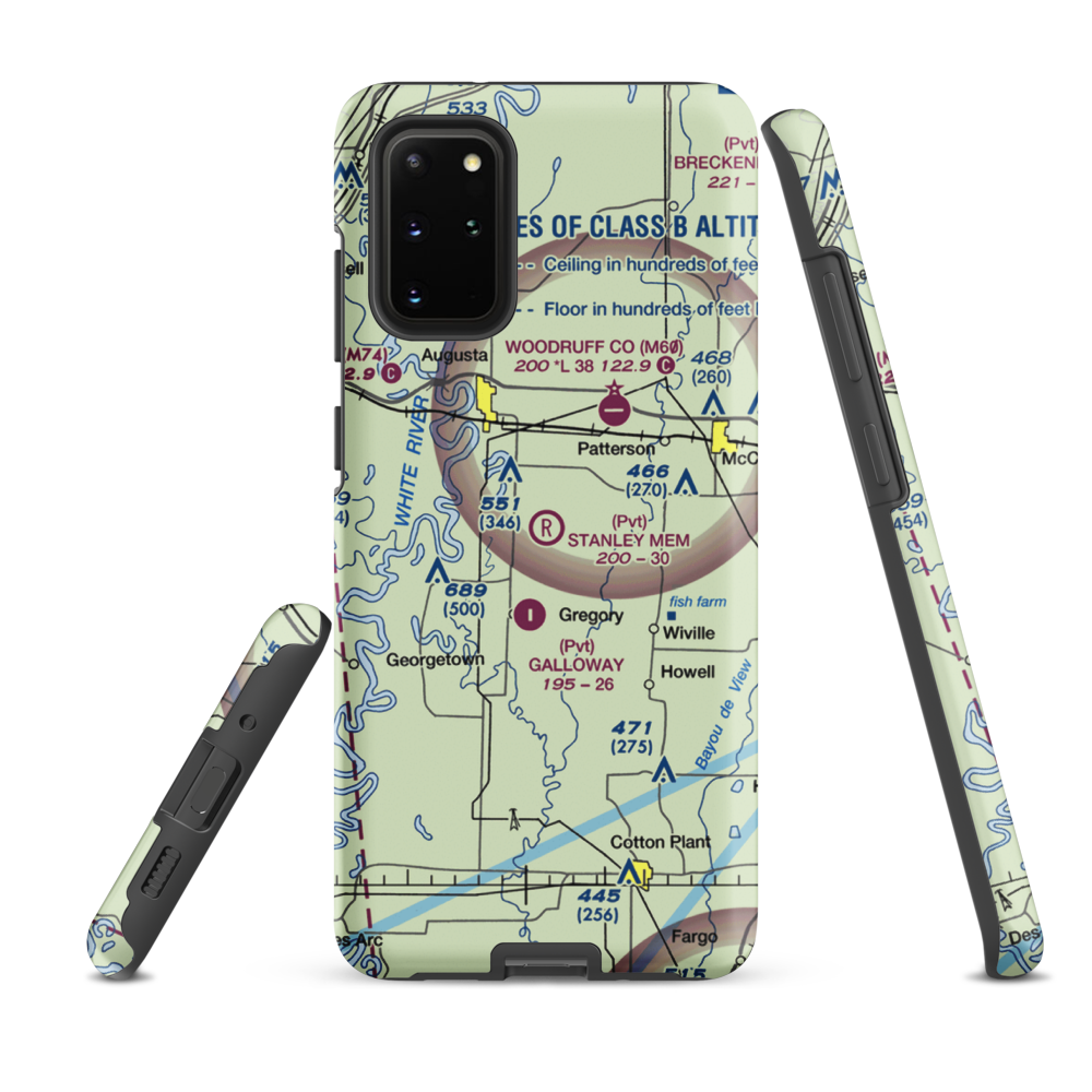 David Stanley Memorial Airport (36AR) VFR Sectional Samsung Phone Case Samsung Galaxy S20 Plus model shown