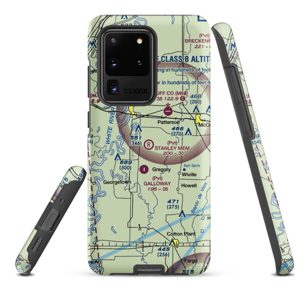 David Stanley Memorial Airport (36AR) VFR Sectional Samsung Phone Case Samsung Galaxy S20 Ultra model shown