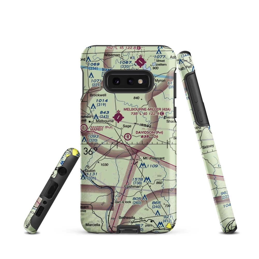 Davidson Field (2AR2) VFR Sectional Samsung Phone Case Samsung Galaxy S10e model shown