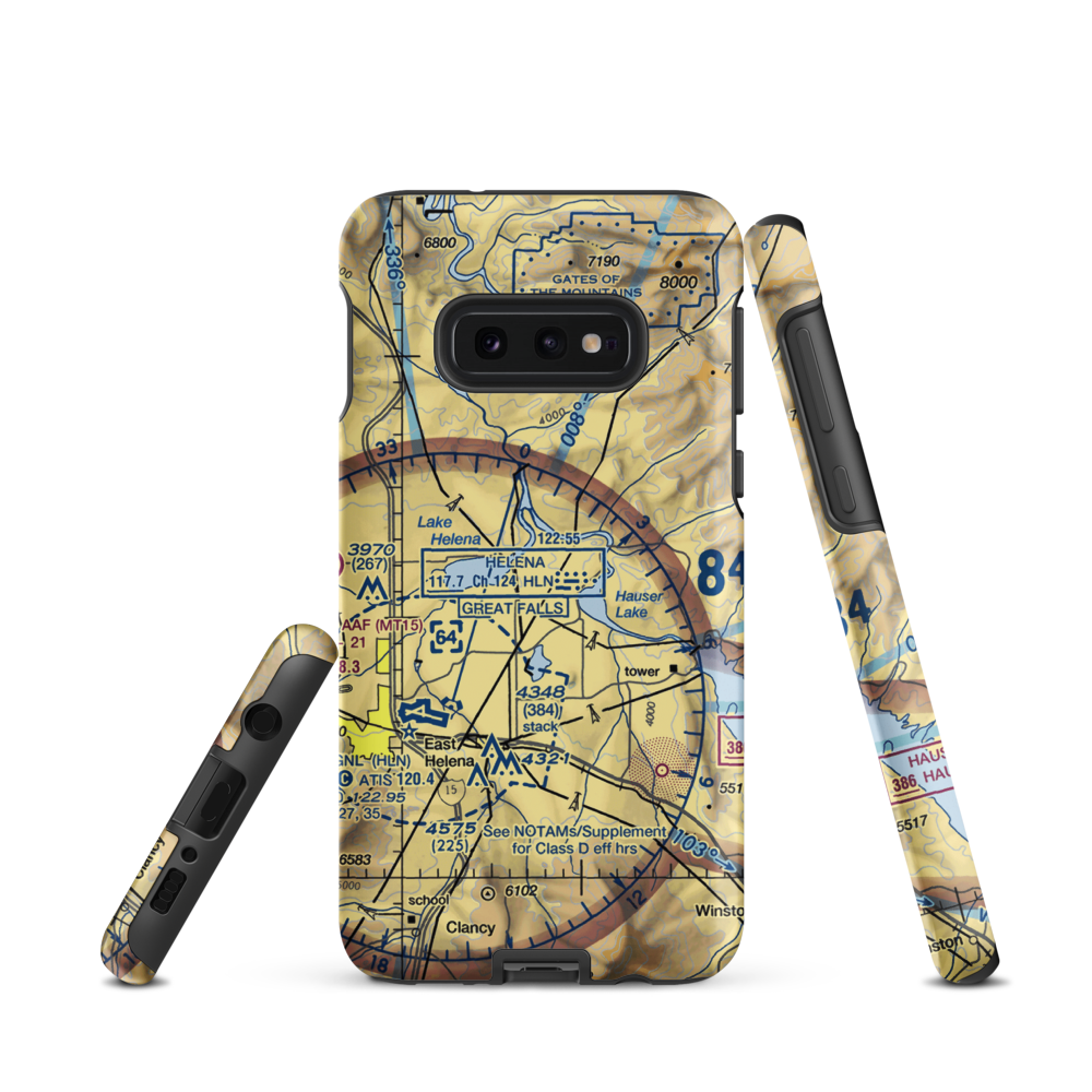 Davis Airport (1MT4) VFR Sectional Samsung Phone Case Samsung Galaxy S10 Plus model shown