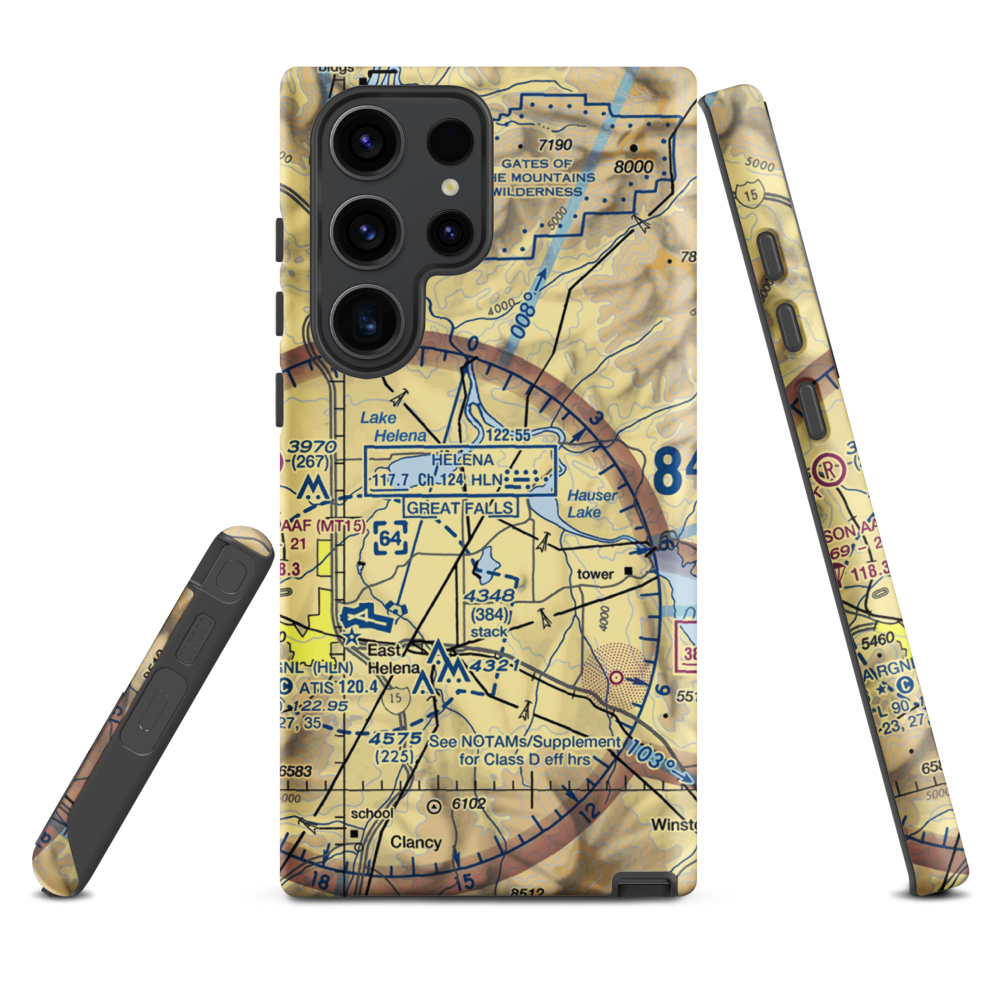 Davis Airport (1MT4) VFR Sectional Samsung Phone Case Samsung Galaxy S23 Ultra model shown