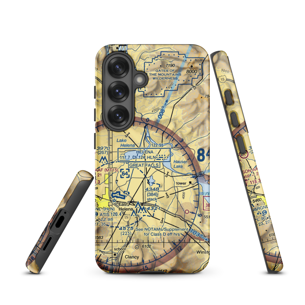 Davis Airport (1MT4) VFR Sectional Samsung Phone Case Samsung Galaxy S25 model shown