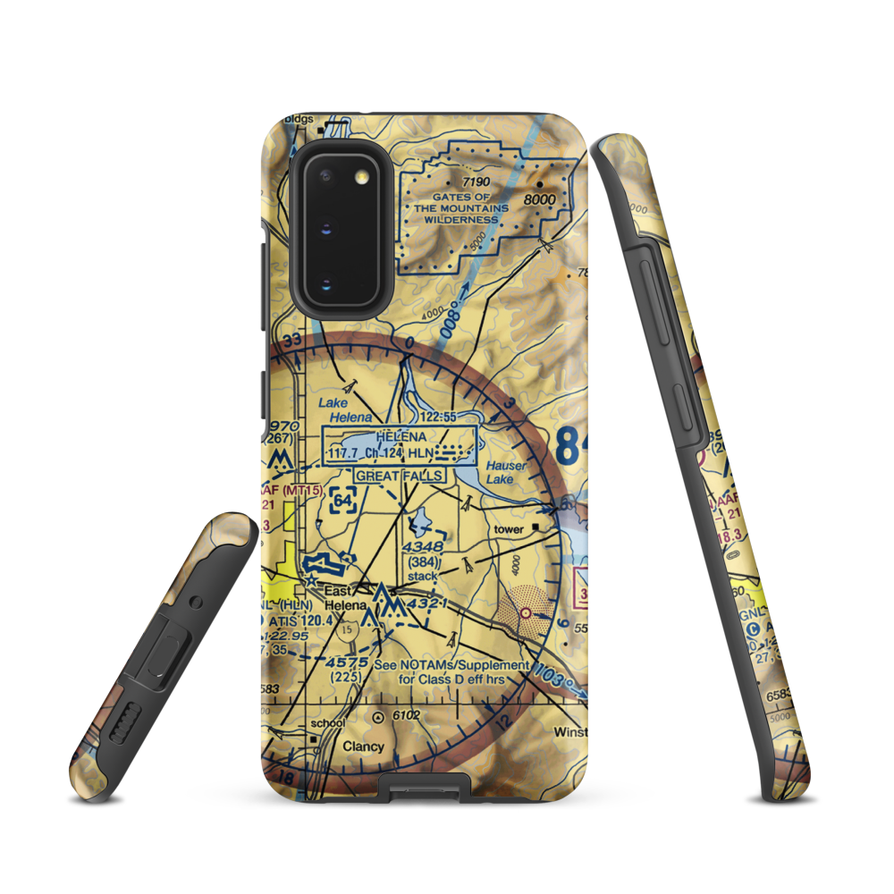 Davis Airport (1MT4) VFR Sectional Samsung Phone Case Samsung Galaxy S20 model shown