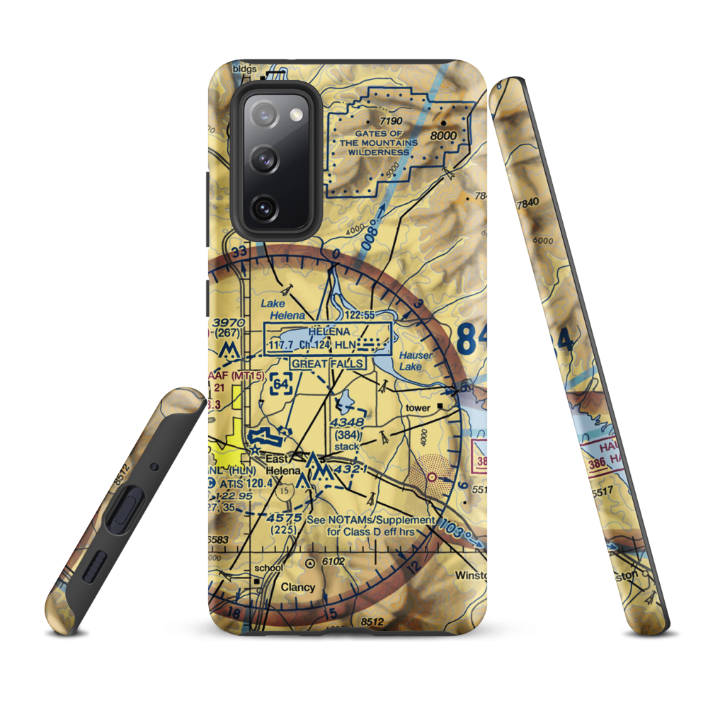 Davis Airport (1MT4) VFR Sectional Samsung Phone Case Samsung Galaxy S20 FE model shown