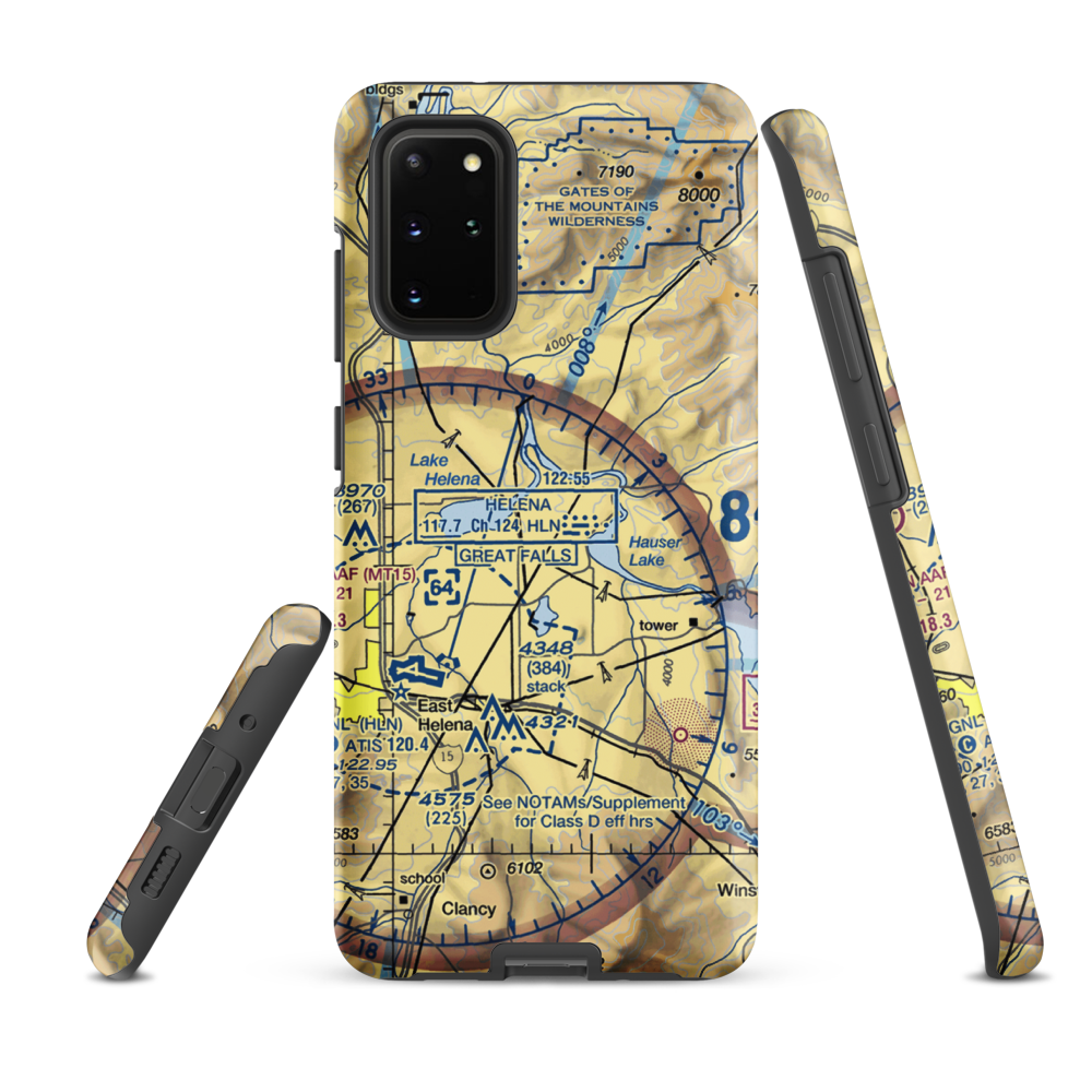 Davis Airport (1MT4) VFR Sectional Samsung Phone Case Samsung Galaxy S20 Plus model shown
