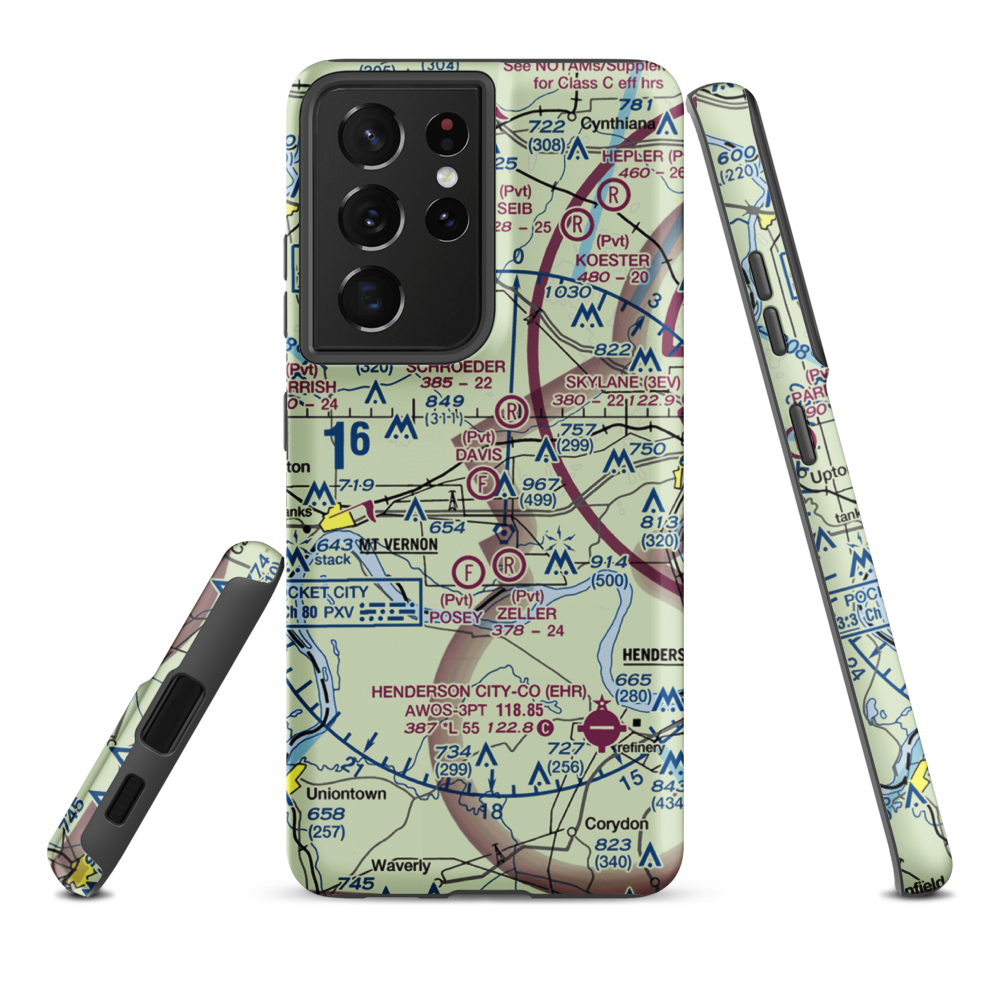 Davis Field Ultralightport (03II) VFR Sectional Samsung Phone Case Samsung Galaxy S21 Ultra model shown