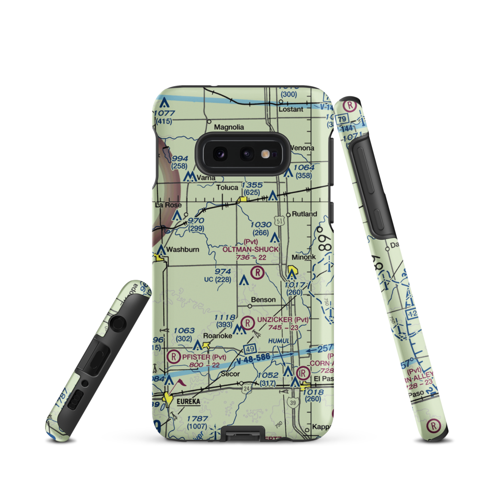 Davison Restricted Landing Area (US-0090) VFR Sectional Samsung Phone Case Samsung Galaxy S10 Plus model shown