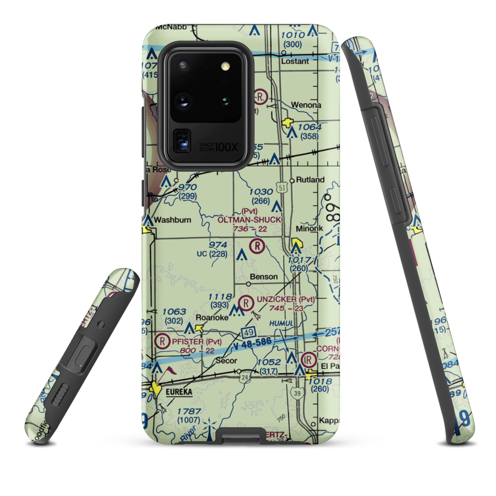 Davison Restricted Landing Area (US-0090) VFR Sectional Samsung Phone Case Samsung Galaxy S20 Ultra model shown