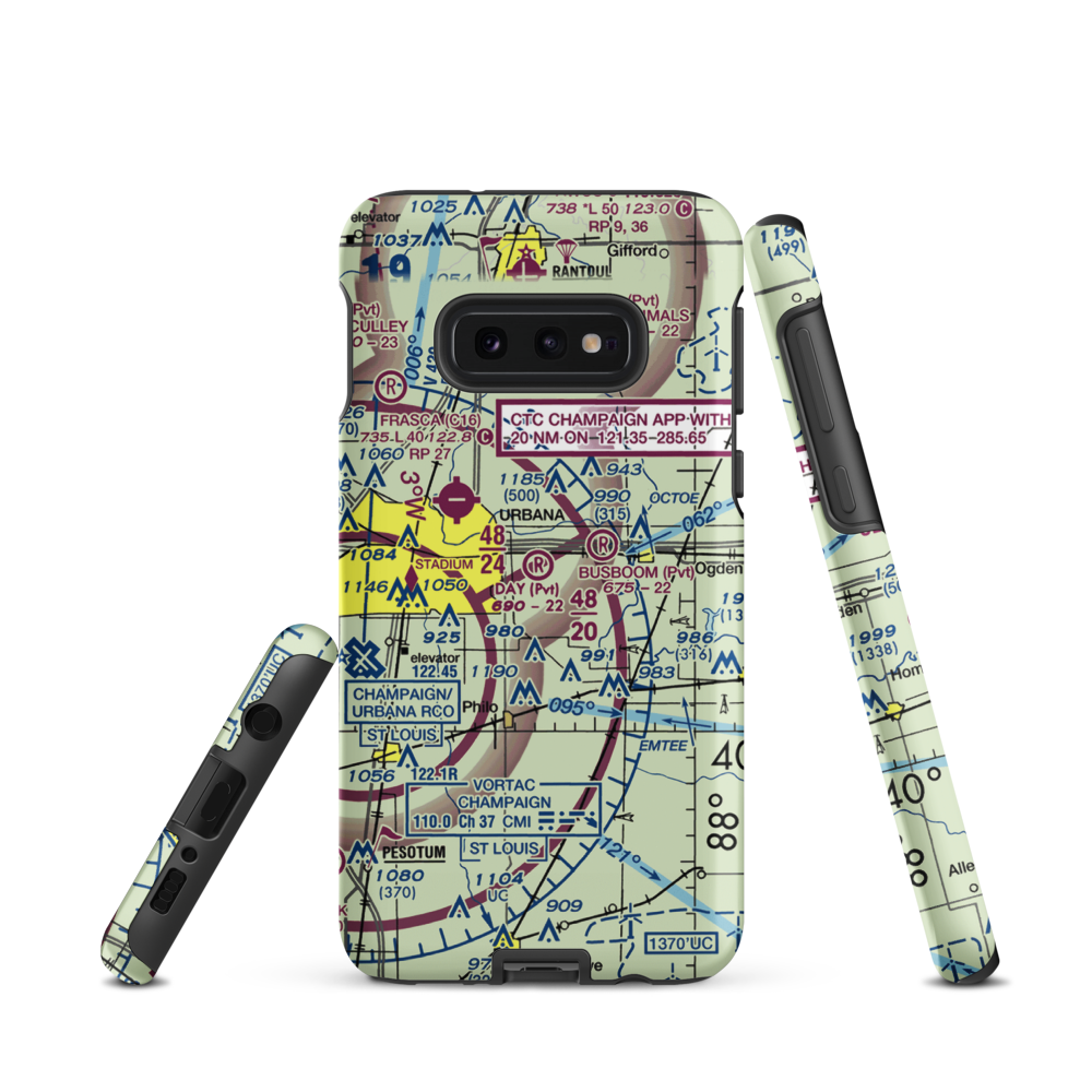 Day Aero-Place Airport (6IS0) VFR Sectional Samsung Phone Case Samsung Galaxy S10e model shown