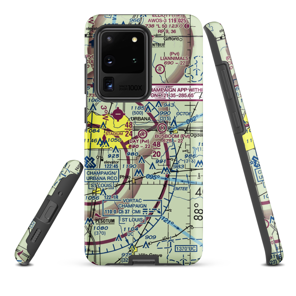 Day Aero-Place Airport (6IS0) VFR Sectional Samsung Phone Case Samsung Galaxy S20 Ultra model shown