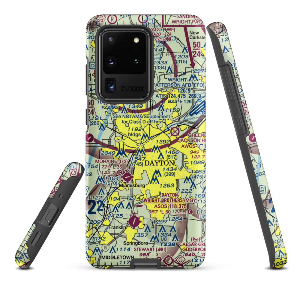 Dayton Transportation Center Heliport (5D7) VFR Sectional Samsung Phone Case Samsung Galaxy S20 Ultra model shown