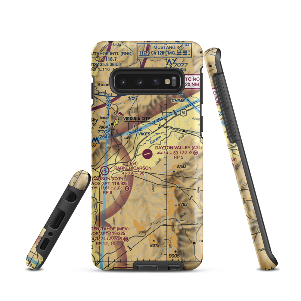 Dayton Valley Airpark (A34) VFR Sectional Samsung Phone Case Samsung Galaxy S10 model shown
