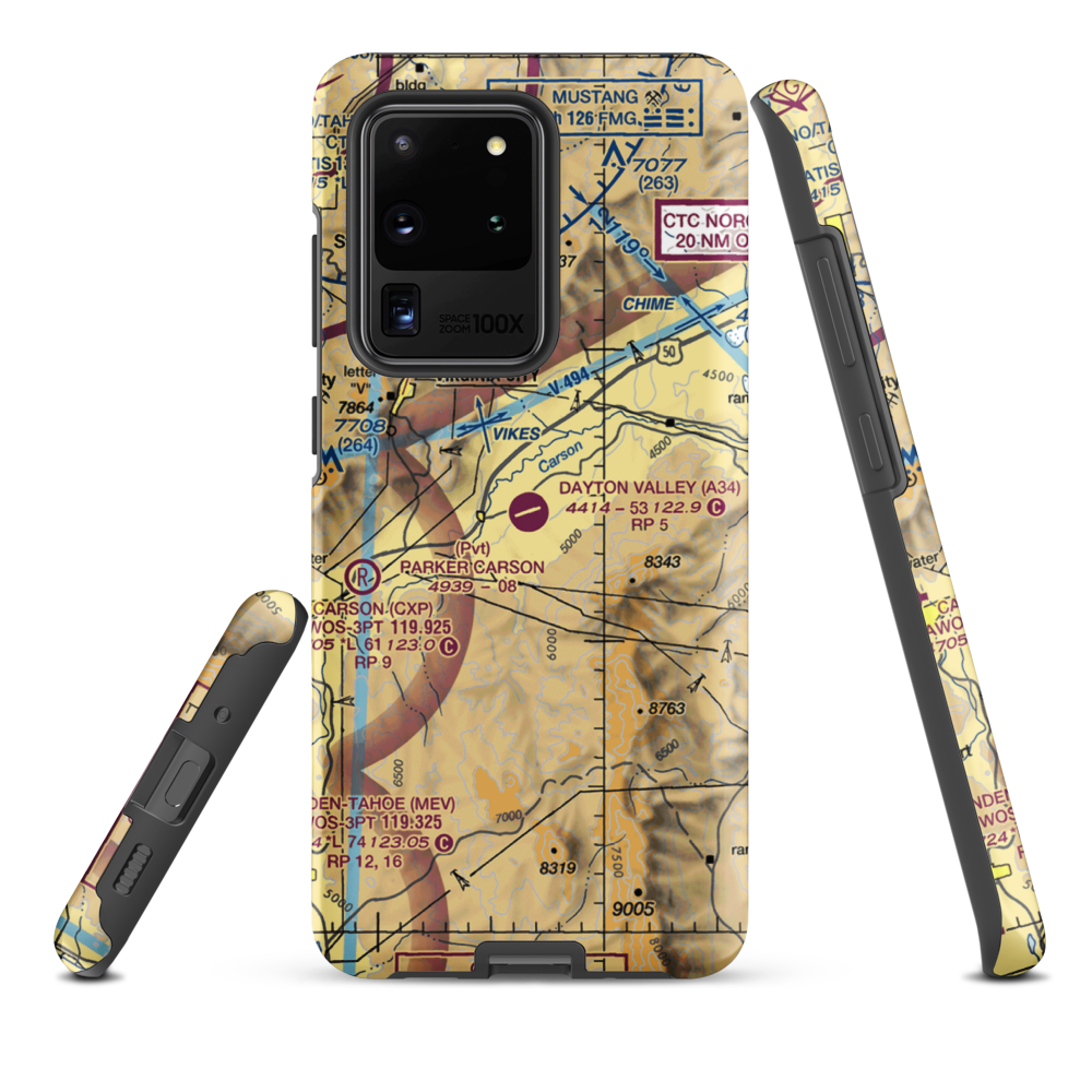 Dayton Valley Airpark (A34) VFR Sectional Samsung Phone Case Samsung Galaxy S20 Ultra model shown