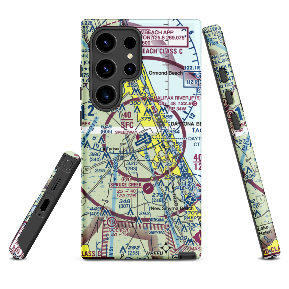 Daytona Beach International Airport (DAB) VFR Sectional Samsung Phone Case Samsung Galaxy S24 Ultra model shown