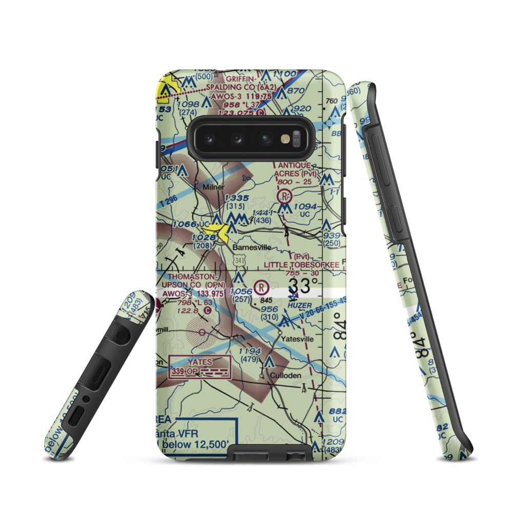De De Airport (1GA6) VFR Sectional Samsung Phone Case Samsung Galaxy S10 model shown