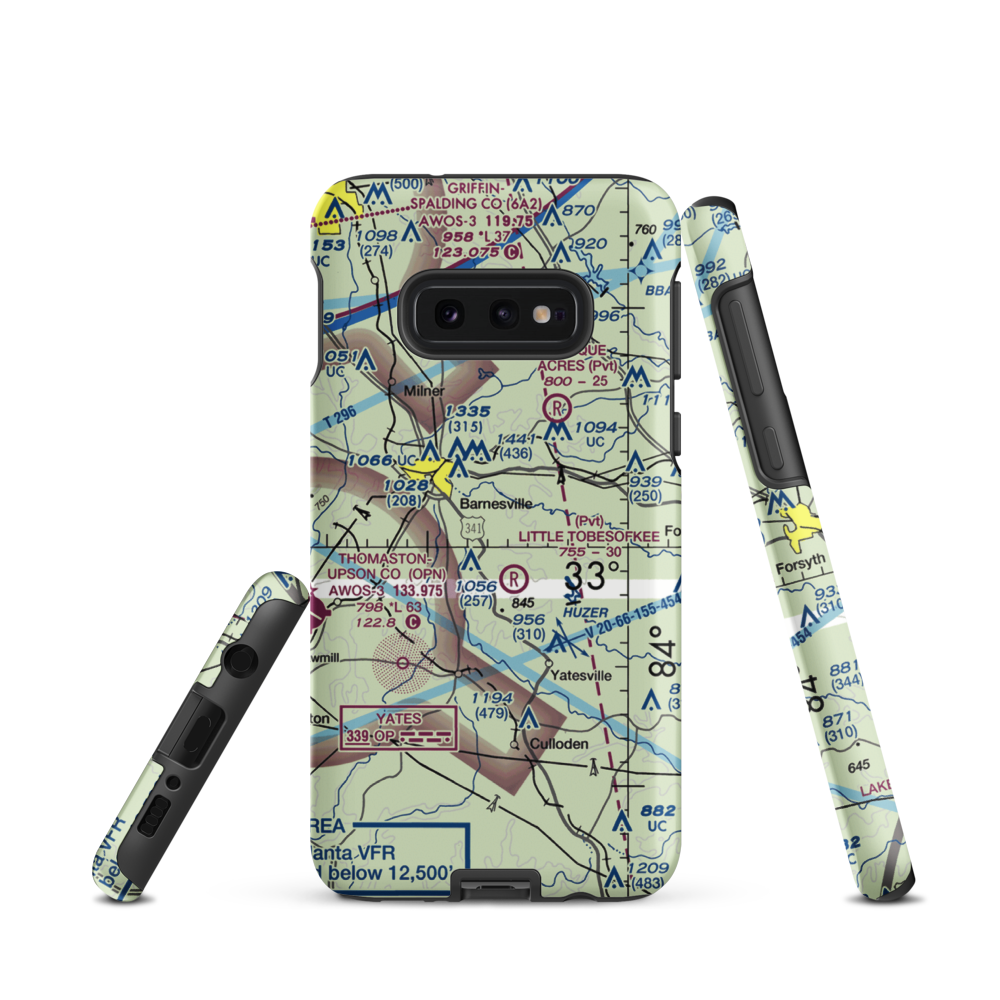 De De Airport (1GA6) VFR Sectional Samsung Phone Case Samsung Galaxy S10e model shown