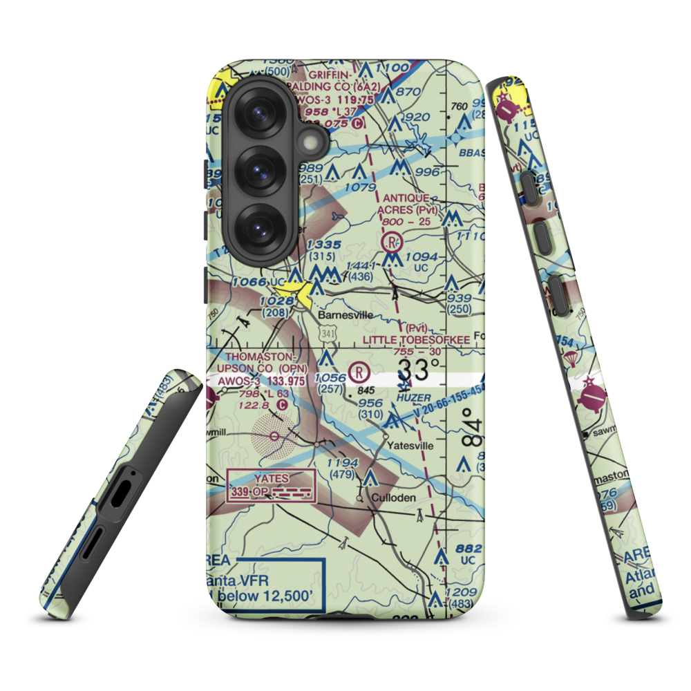 De De Airport (1GA6) VFR Sectional Samsung Phone Case Samsung Galaxy S25 Plus model shown