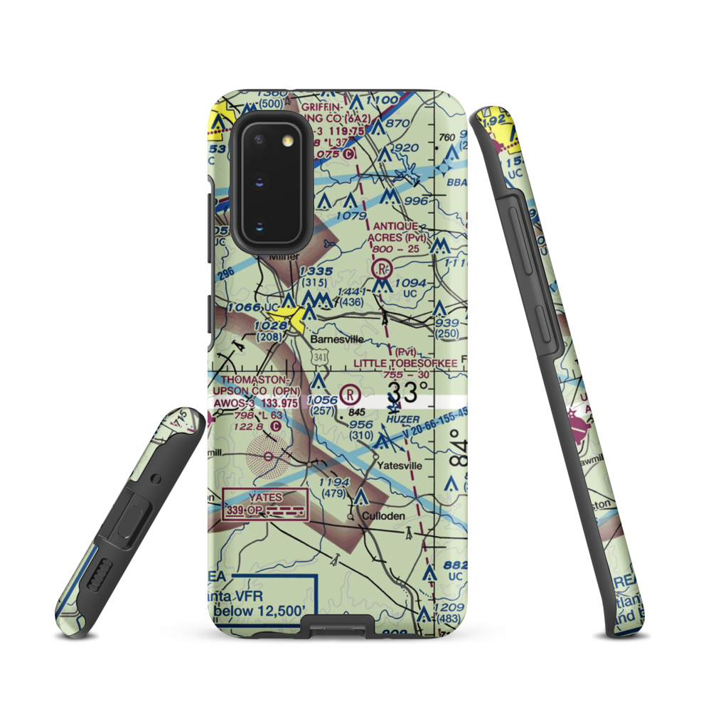 De De Airport (1GA6) VFR Sectional Samsung Phone Case Samsung Galaxy S20 model shown