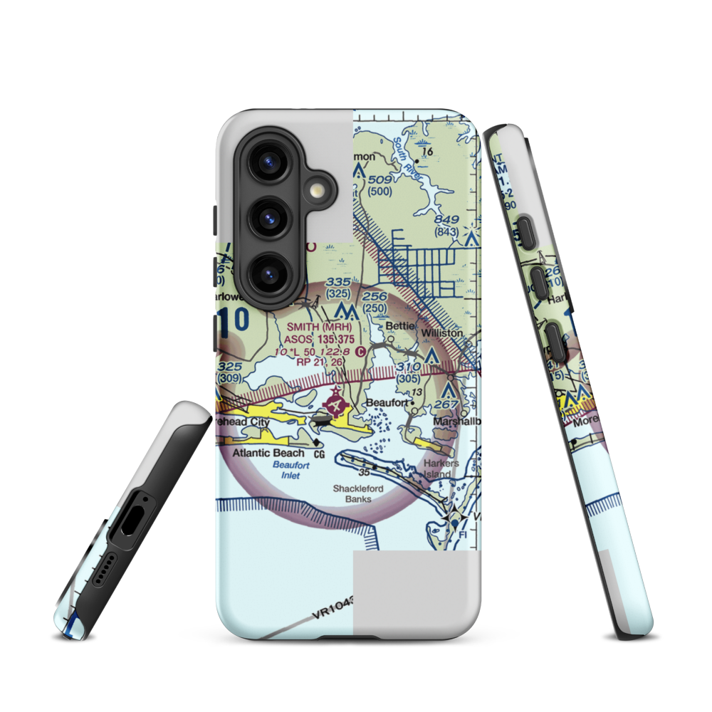 Dead Cow Field (05NC) VFR Sectional Samsung Phone Case Samsung Galaxy S24 model shown