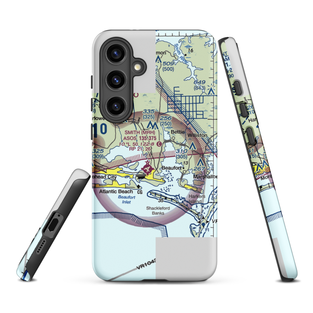 Dead Cow Field (05NC) VFR Sectional Samsung Phone Case Samsung Galaxy S24 Plus model shown