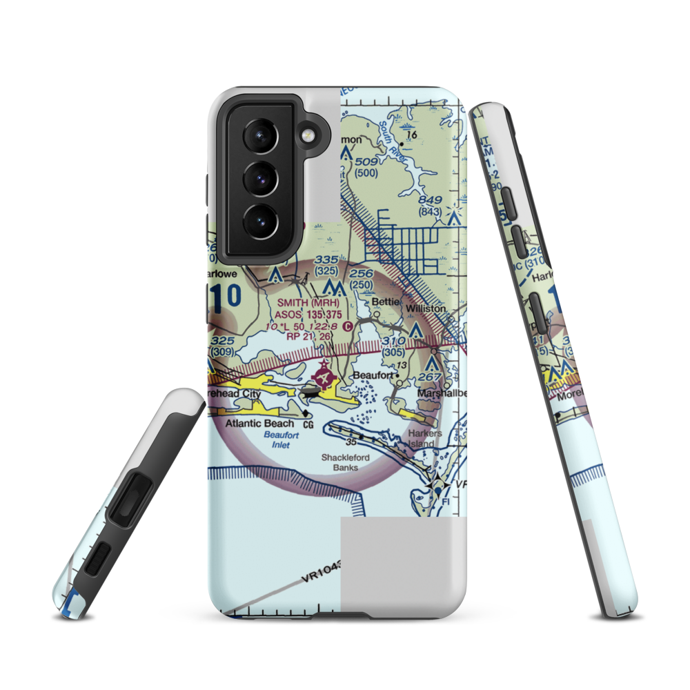 Dead Cow Field (05NC) VFR Sectional Samsung Phone Case Samsung Galaxy S21 model shown