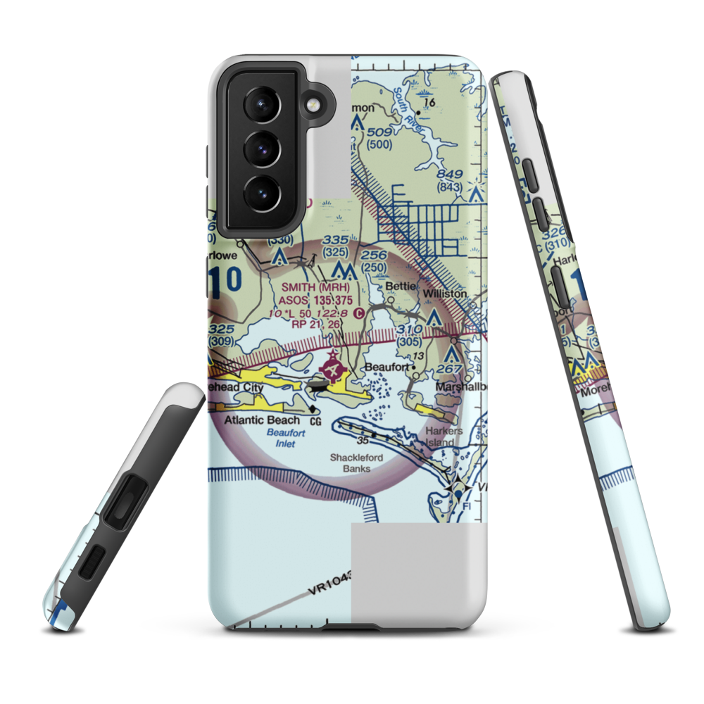 Dead Cow Field (05NC) VFR Sectional Samsung Phone Case Samsung Galaxy S21 Plus model shown