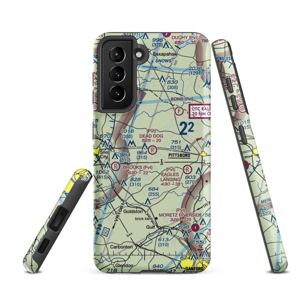Dead Dog Airport (8NC4) VFR Sectional Samsung Phone Case Samsung Galaxy S21 Ultra model shown