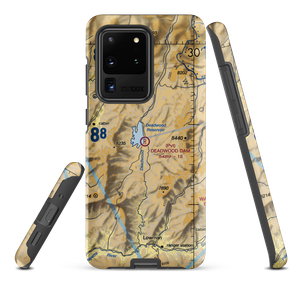 Deadwood Dam Airstrip (ID86) VFR Sectional Samsung Phone Case