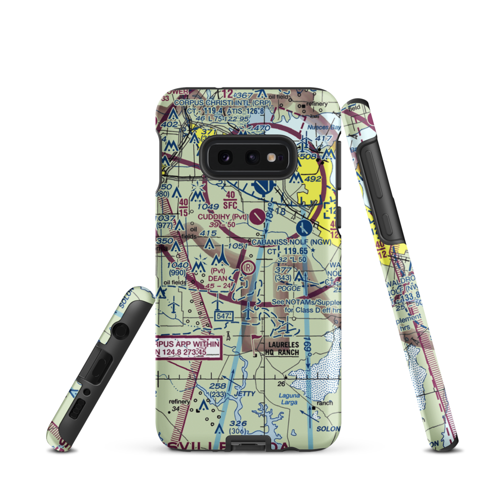 Dean Airport (69TA) VFR Sectional Samsung Phone Case Samsung Galaxy S10e model shown