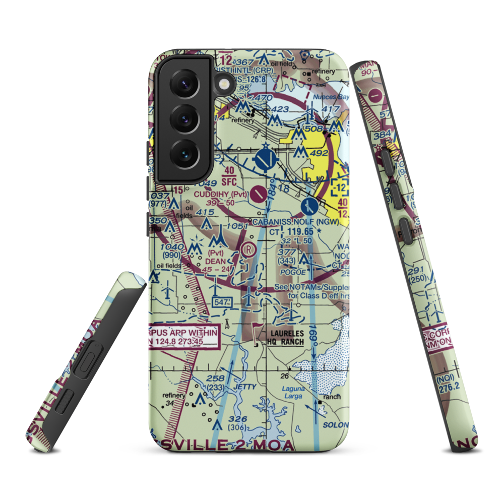Dean Airport (69TA) VFR Sectional Samsung Phone Case Samsung Galaxy S22 Plus model shown