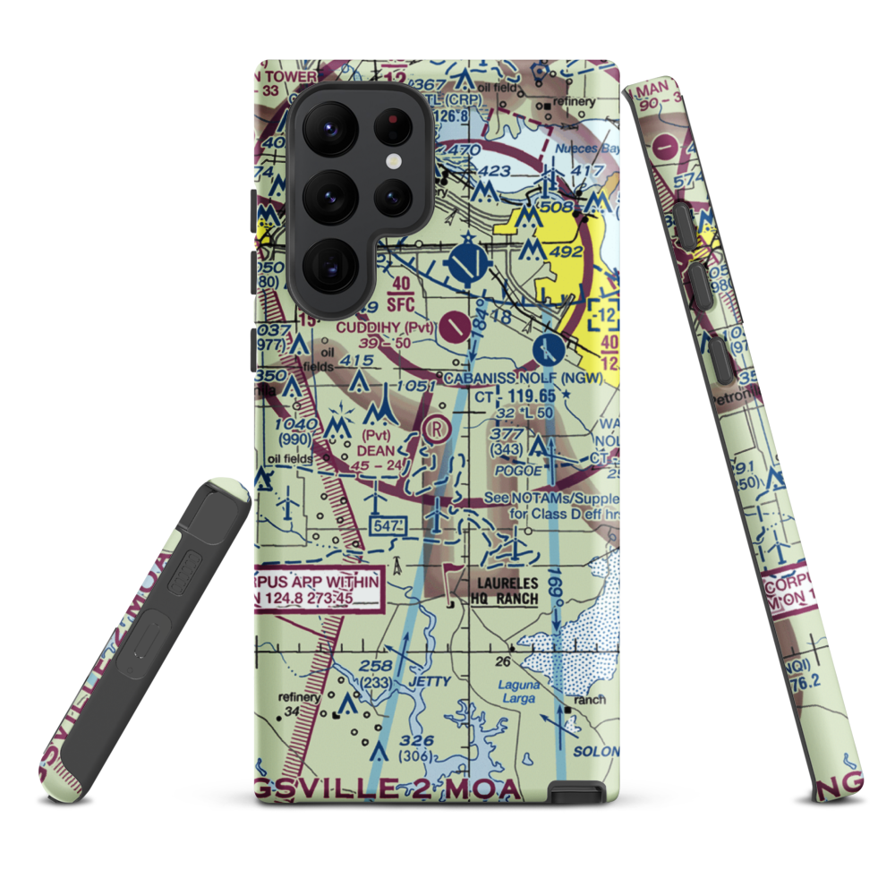 Dean Airport (69TA) VFR Sectional Samsung Phone Case Samsung Galaxy S22 Ultra model shown