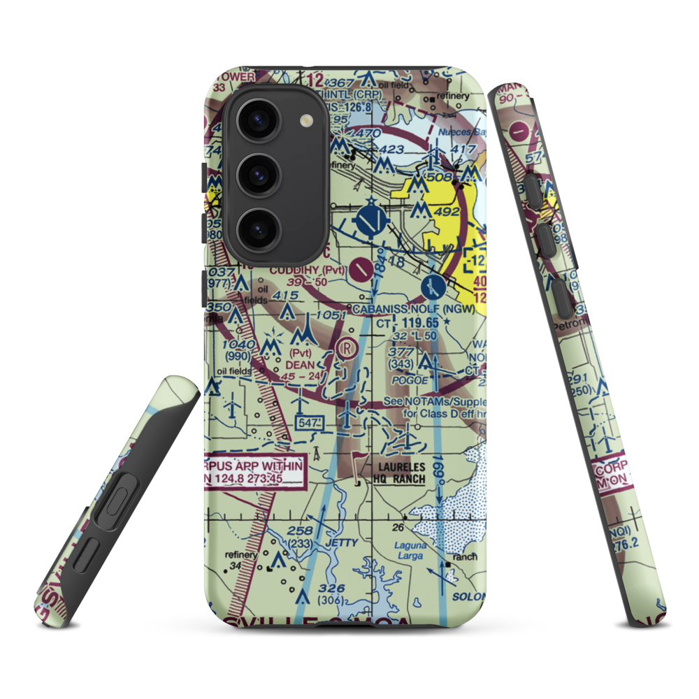 Dean Airport (69TA) VFR Sectional Samsung Phone Case Samsung Galaxy S23 Plus model shown