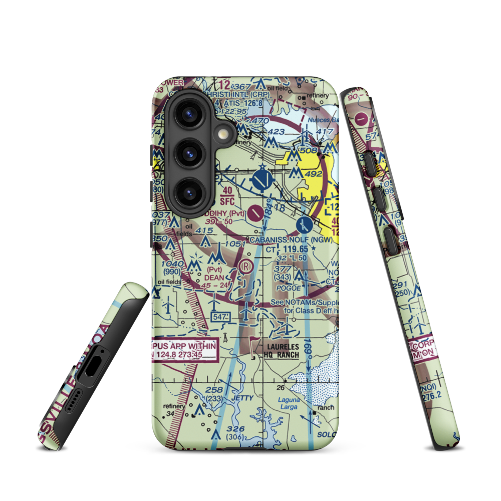 Dean Airport (69TA) VFR Sectional Samsung Phone Case Samsung Galaxy S24 model shown