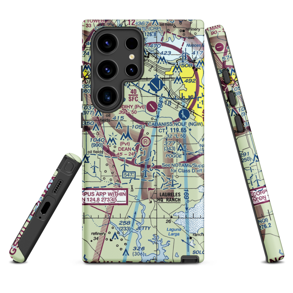 Dean Airport (69TA) VFR Sectional Samsung Phone Case Samsung Galaxy S24 Ultra model shown