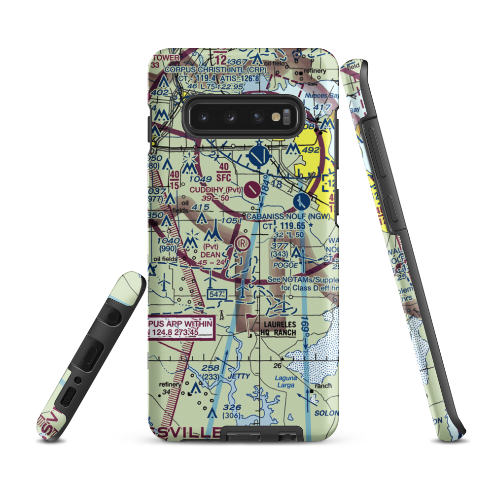 Dean Airport (69TA) VFR Sectional Samsung Phone Case Samsung Galaxy S10 Plus model shown