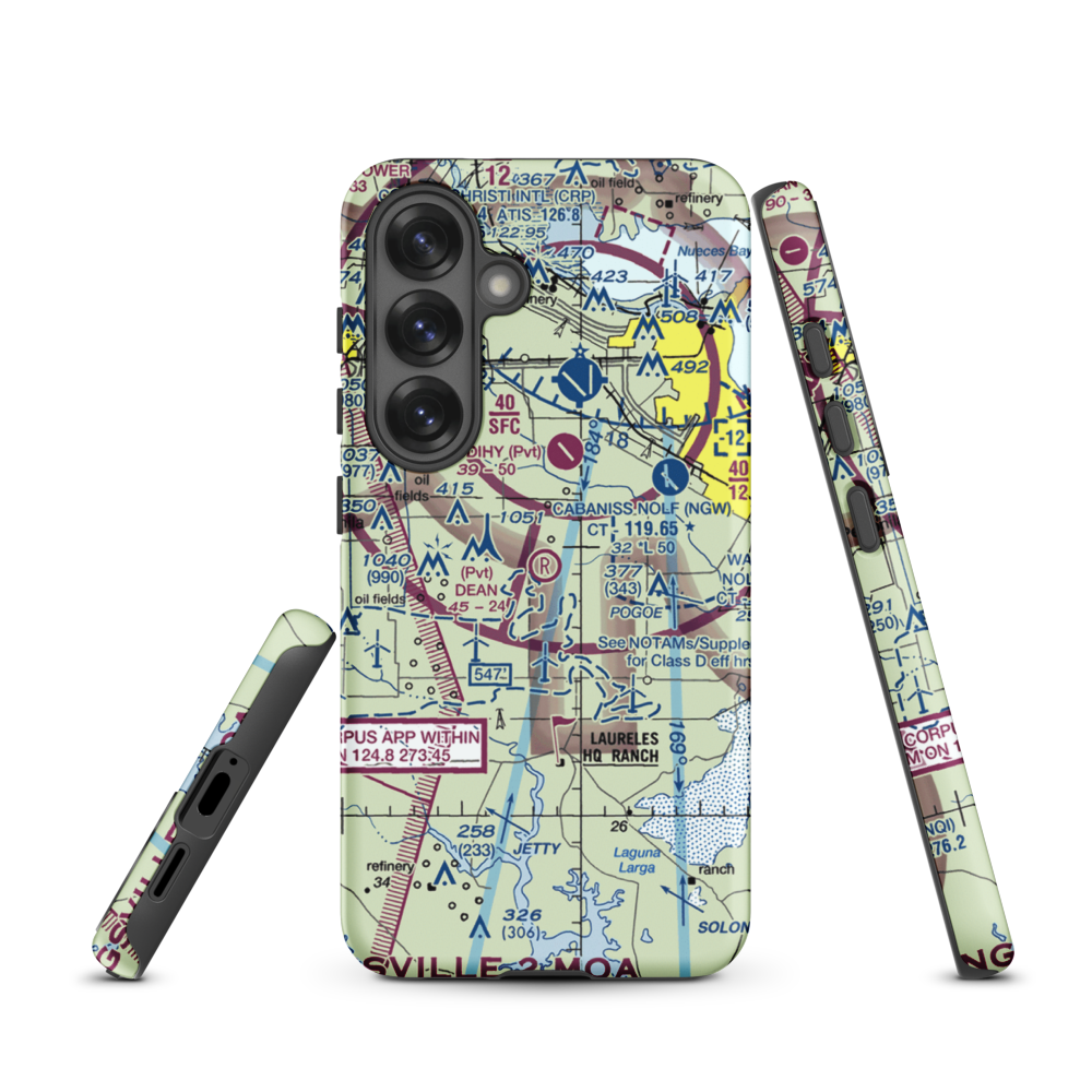 Dean Airport (69TA) VFR Sectional Samsung Phone Case Samsung Galaxy S25 model shown